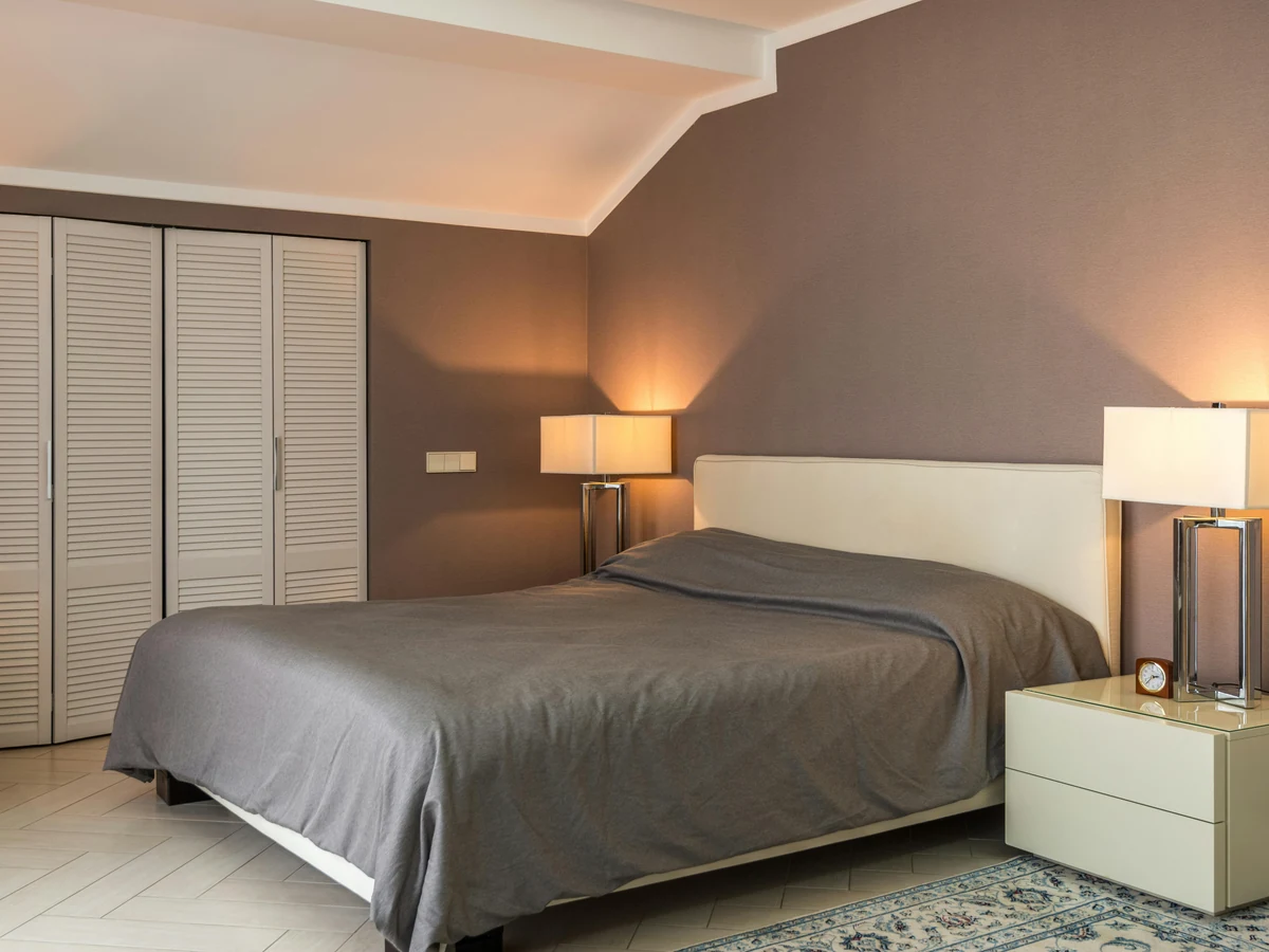 Cream painted loft bedroom conversion in Sheffield