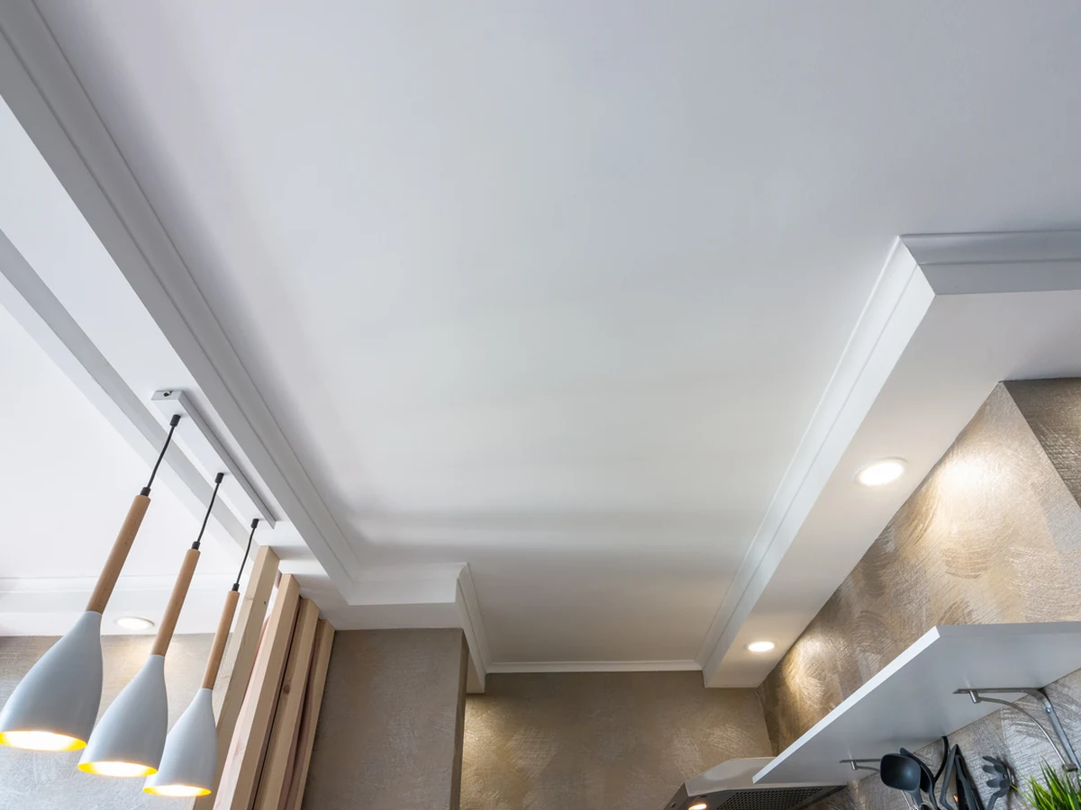 White false ceiling painting in Sheffield by Sheffield Decorators