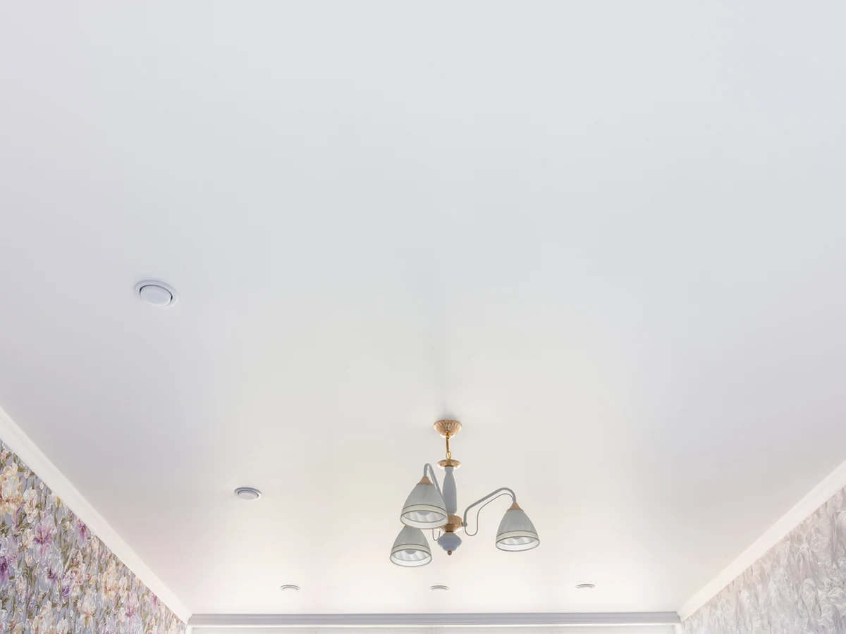 White matte ceiling painting by Sheffield Decorators in Sheffield property