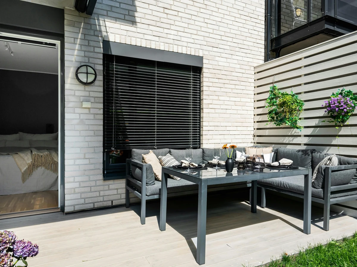 Modern patio outdoor deck painting in Sheffield by Sheffield Decorators