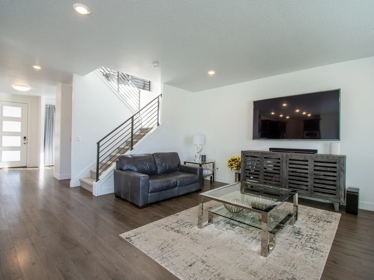 Modern living room painted by Sheffield Decorators