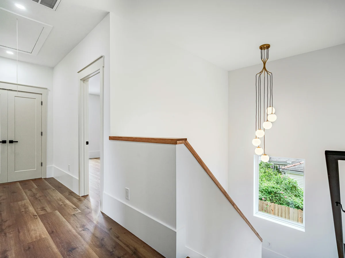 Staircase and landing painting in a Walkley Victorian terrace by Sheffield Decorators